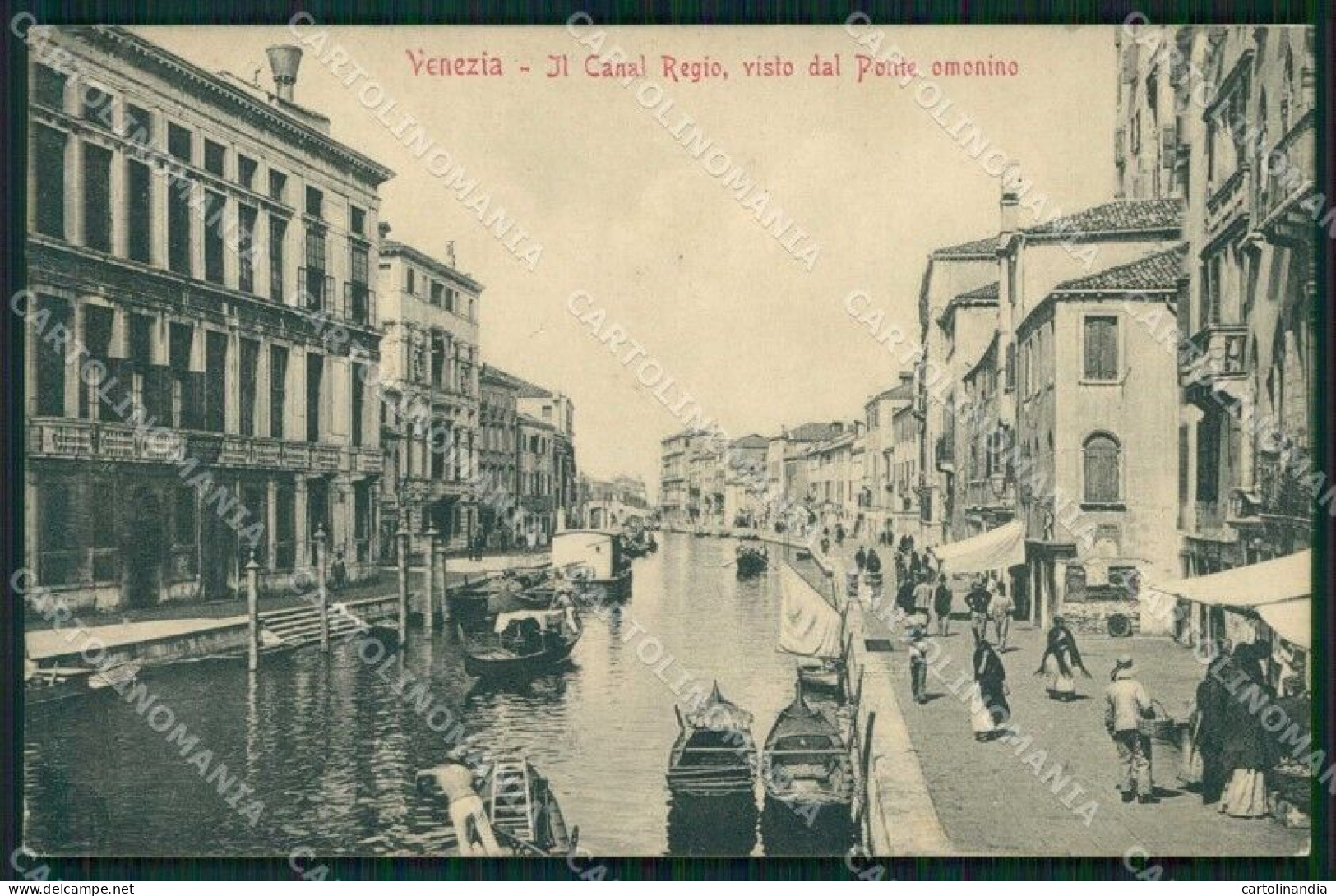 Venezia Città Veduta Del Canal Regio Barche Stengel 11595 Cartolina RT7259 - Venezia (Venice)