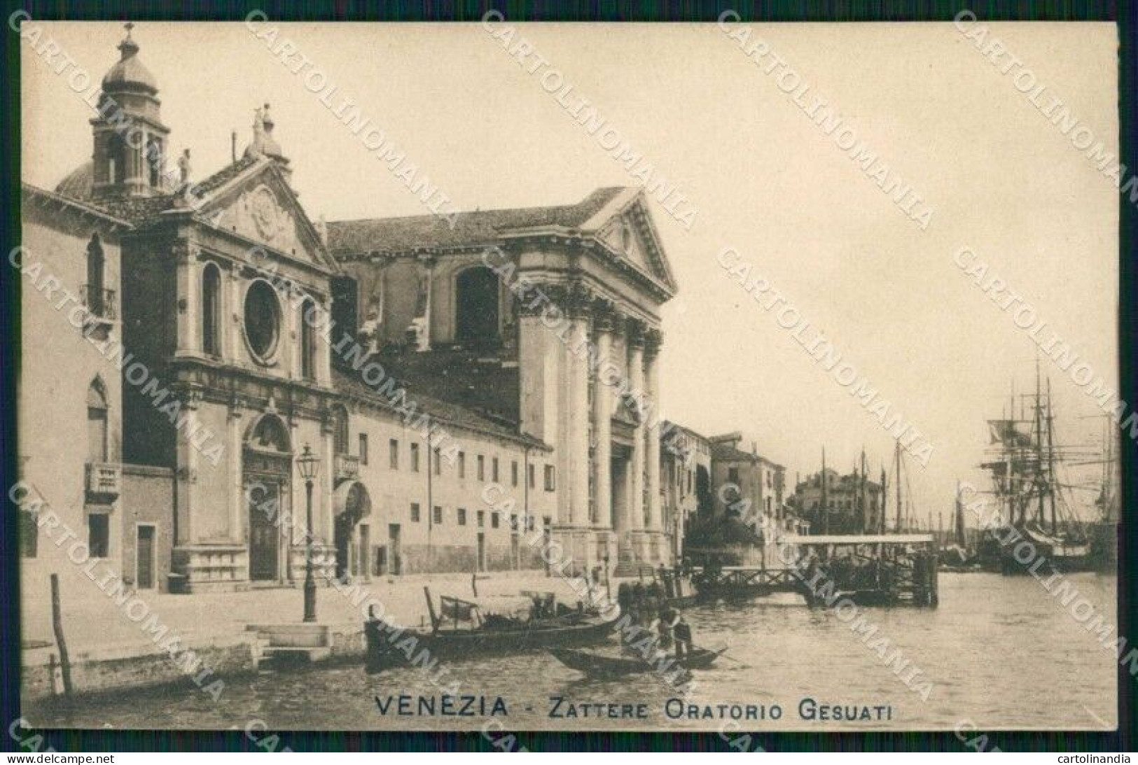 Venezia Città Zattere Oratorio Gesuati Barche Cartolina RT7295 - Venezia (Venice)