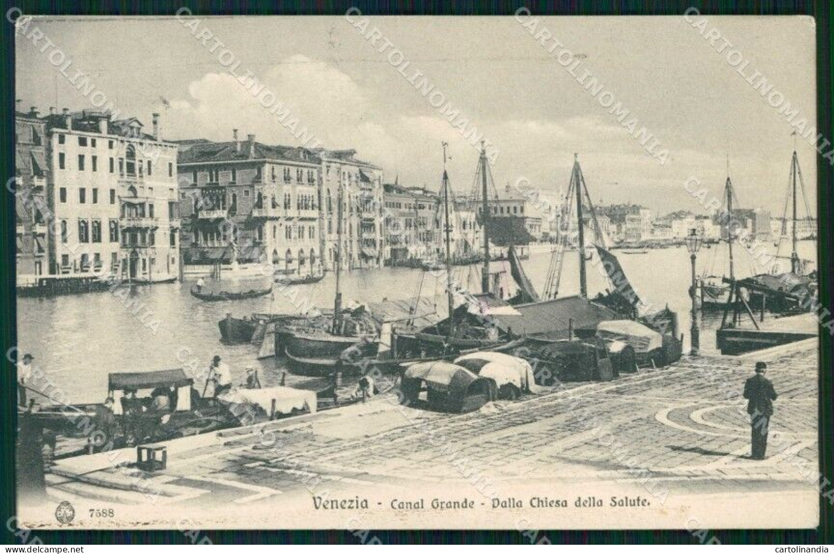 Venezia Città Canal Grande Barche Brunner 7588 Cartolina RT7439 - Venezia (Venice)