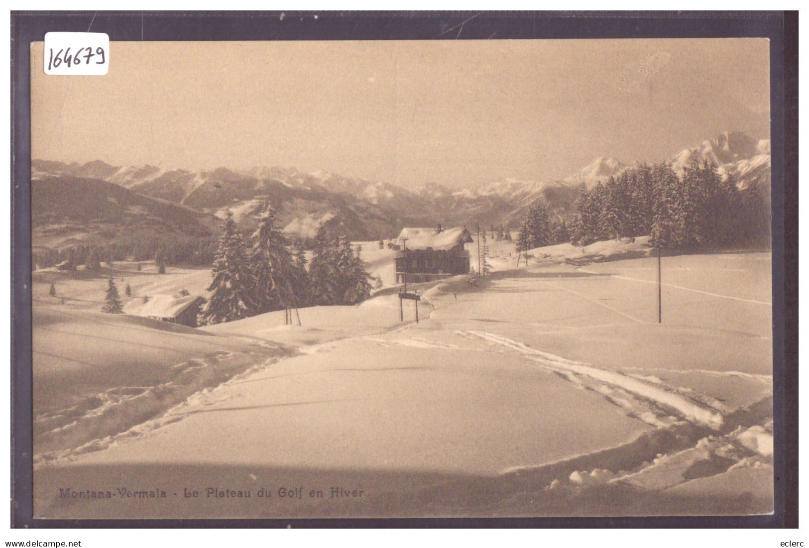 MONTANA VERMALA - LE PLATEAU DU GOLF EN HIVER - CARTE NON CIRCULEE - TB - Crans-Montana