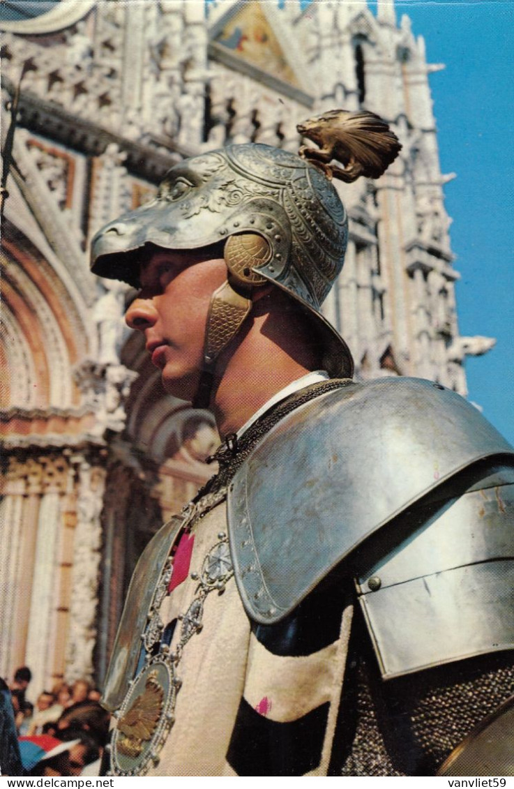 SIENA-PALIO-DUCE DELLA CONTRADA DELL'ISTRICE- CARTOLINA VERA FOTOGRAFIA-NON VIAGGIATA - Siena