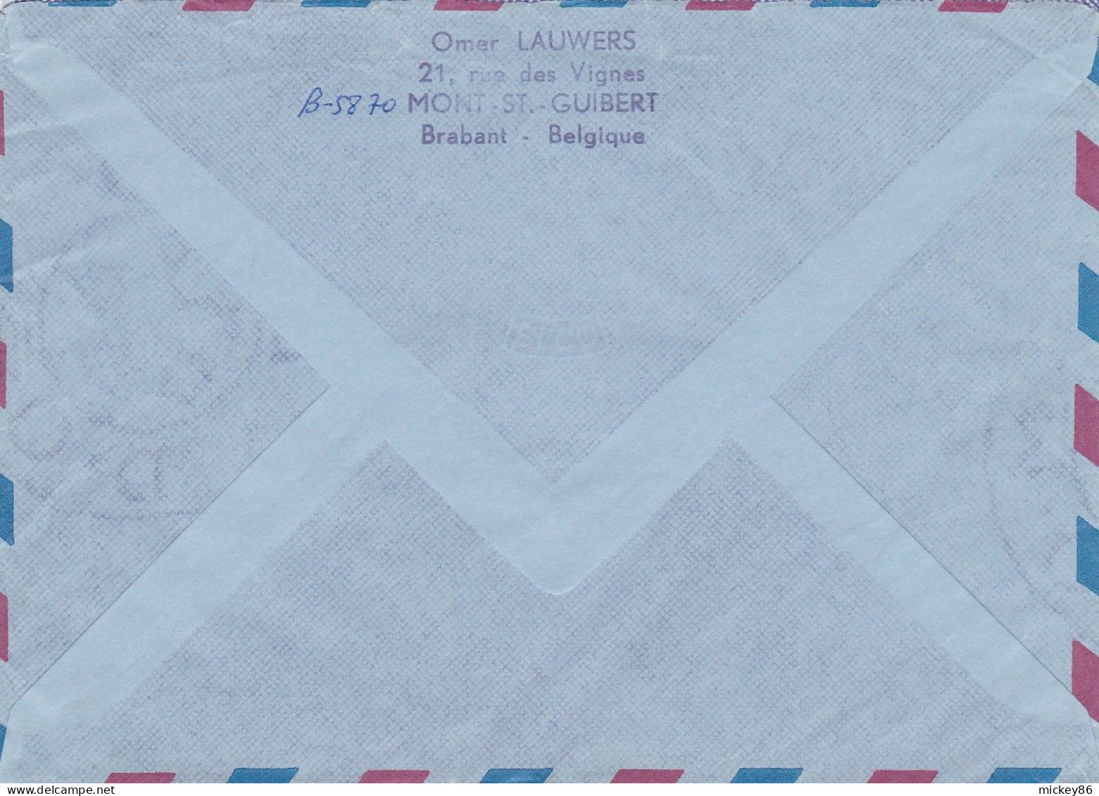 BELGIQUE -1978 -lettre MONT ST GUIBERT Pour MIREPOIX-09 (France)..timbre"Journée Du Timbre"seul Sur Lettre,cachet - Storia Postale