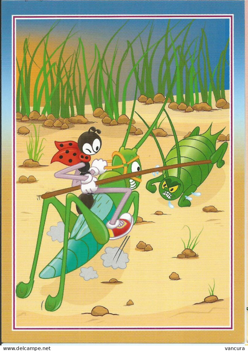 Card Czech Republic Ferdy, The Ant 2021 Riding The Grasshopper - Fiabe, Racconti Popolari & Leggende