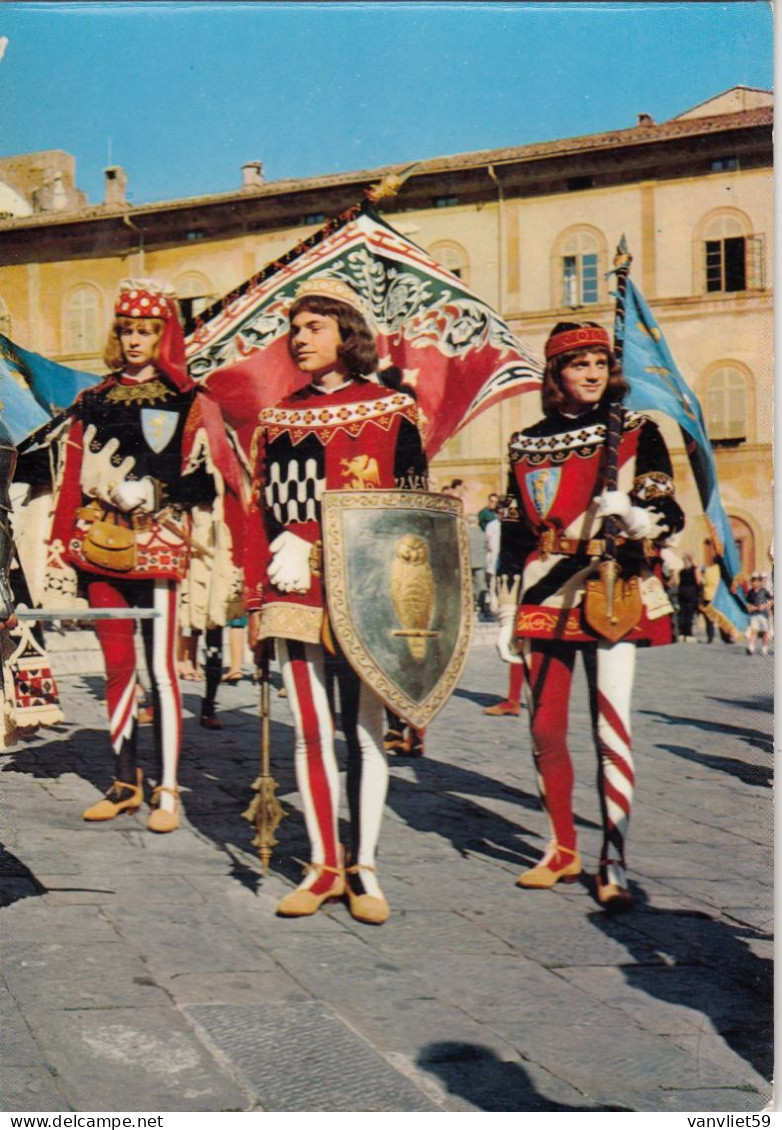 SIENA-PALIO-COMPARSA DELLA CONTRADA DELLA CIVETTA- CARTOLINA VERA FOTOGRAFIA-NON VIAGGIATA - Siena