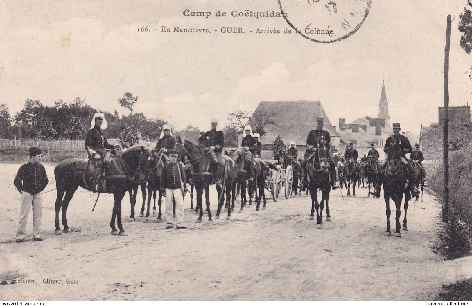 Guer Camp De Coëtquidan (56 Morbihan) En Manœuvre Arrivée De La Colonne - Guer Coetquidan