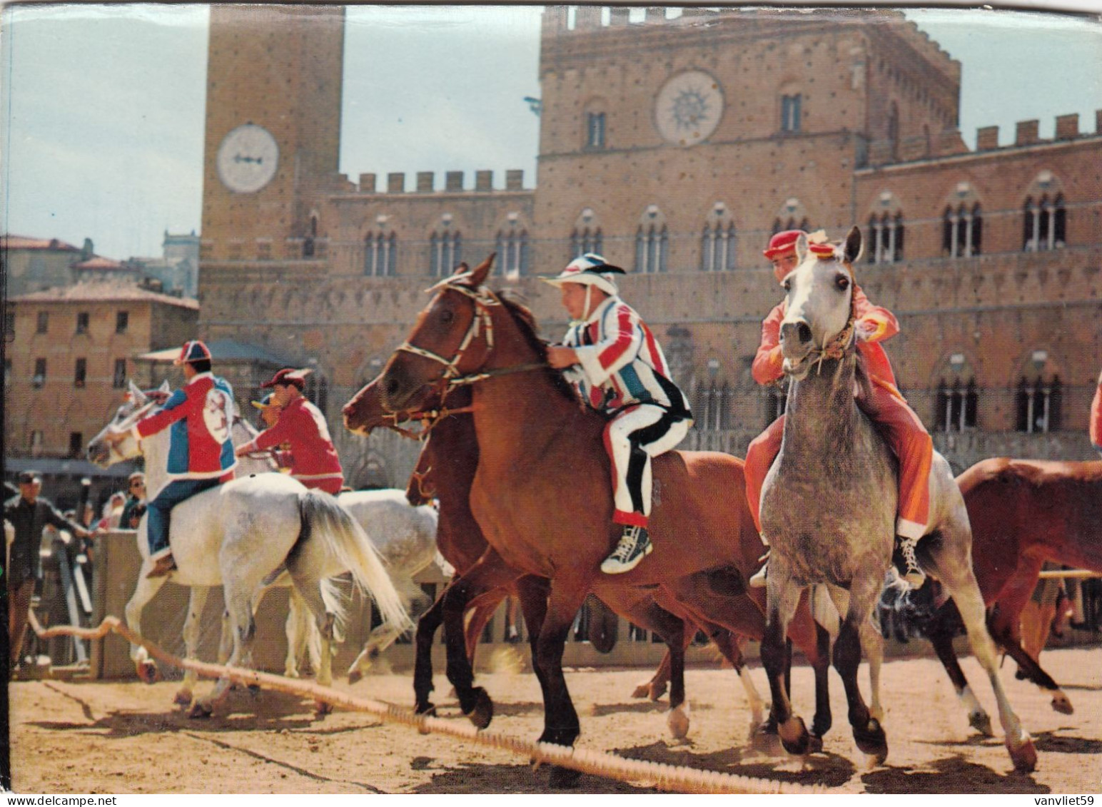 SIENA-PALIO-LA MOSSA- CARTOLINA VERA FOTOGRAFIA-NON VIAGGIATA - Siena