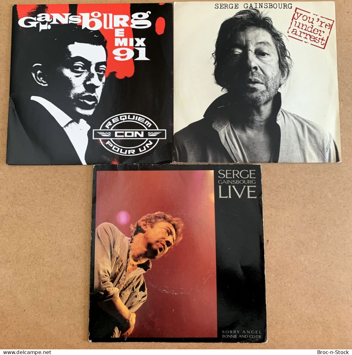 Disque Vinyle 45T - Lot De 3 -- Serge GAINSBOURG - Disco & Pop