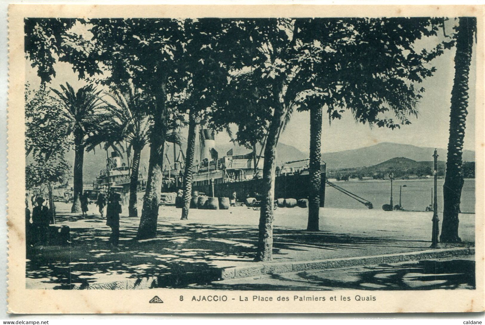 2A-  CORSE -  AJACCIO - La Place Des Palmiers Et Les Quais - Ajaccio