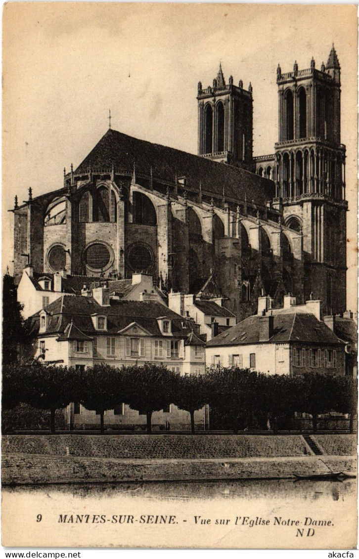 CPA Mantes Vue Sur L'Eglise Notre Dame (1401950) - Mantes La Jolie