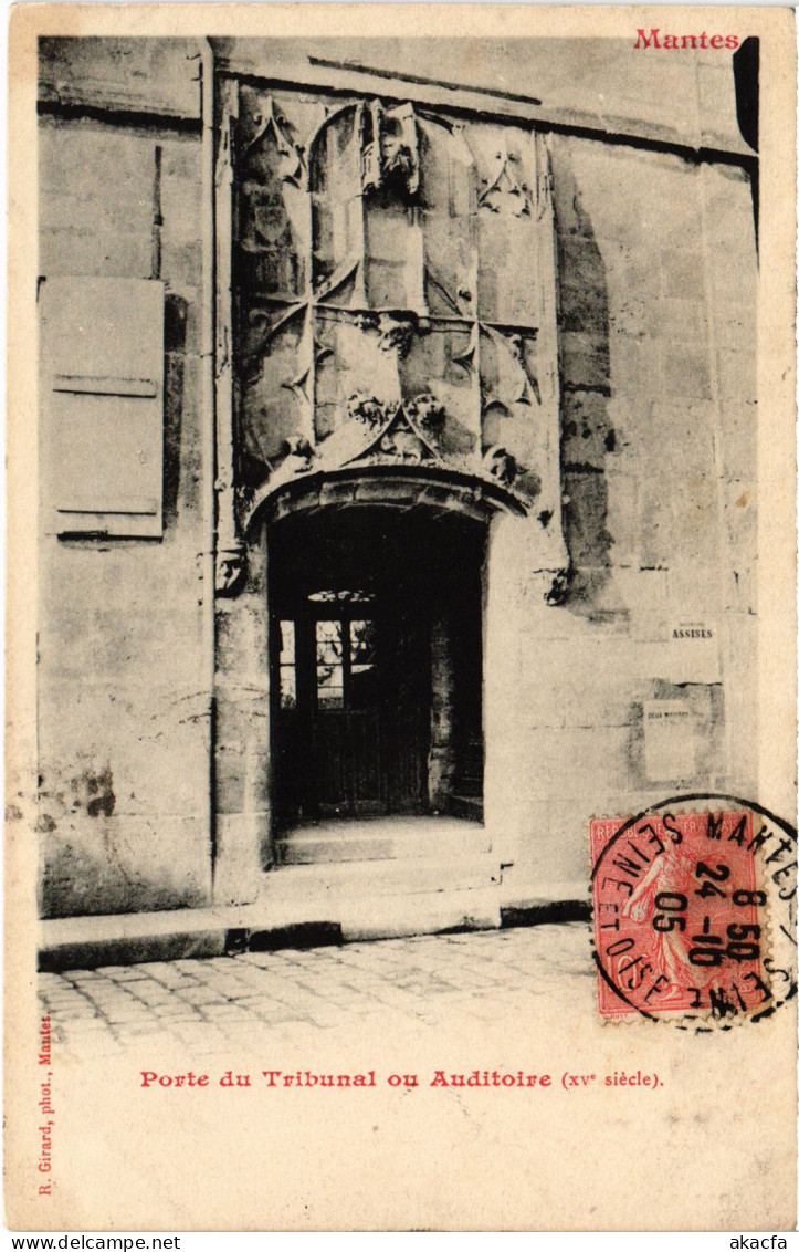 CPA Mantes Porte Du Tribunal (1401949) - Mantes La Jolie