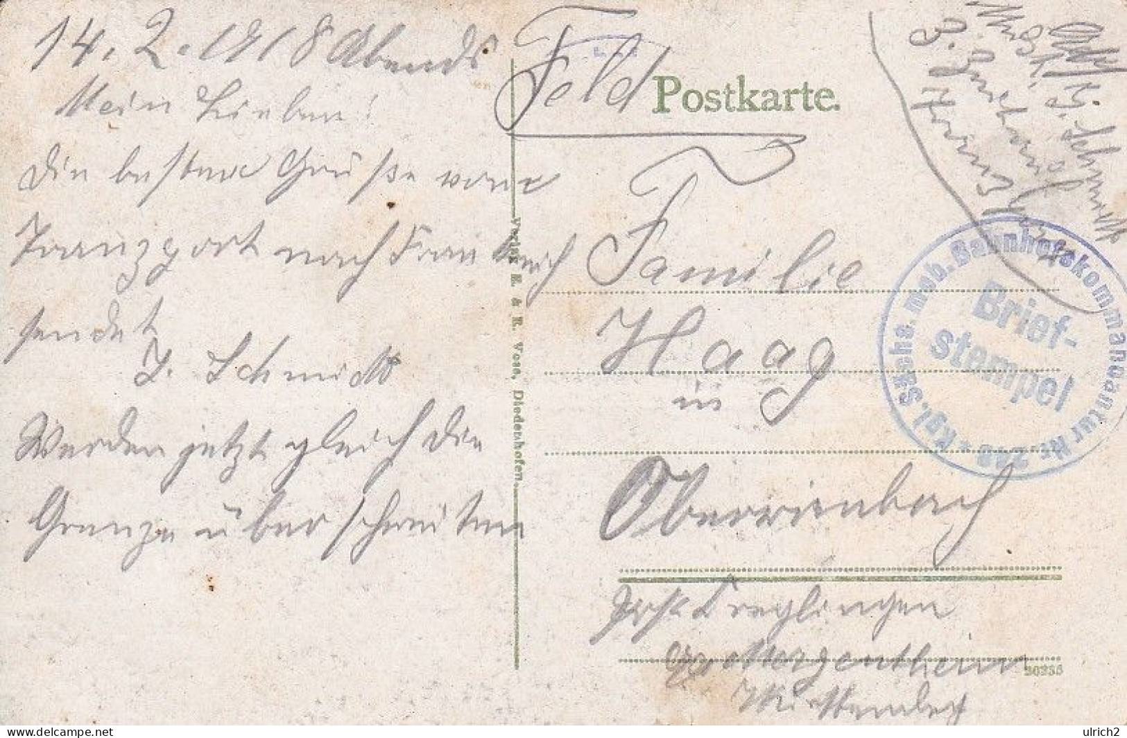 AK Diedenhofen - Burgard - Carlshütte - Feldpost Kgl. Sächs. Mob. Bahnhofskommandantur 248 - 1918 (68879) - Elsass