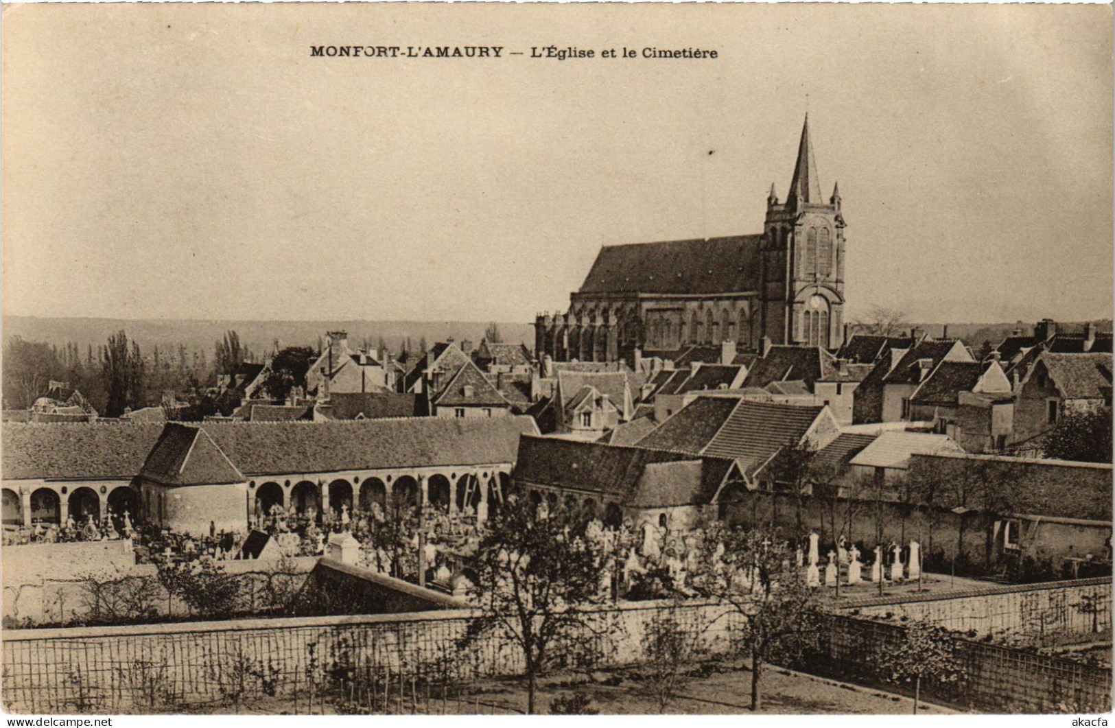 CPA Montfort L'Amaury Eglise Et Le Cimetiere (1402331) - Montfort L'Amaury