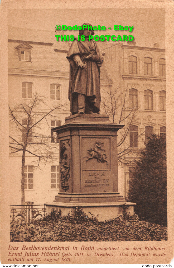 R407940 Das Beethovendenkmal In Bonn Modelliert Von Dem Bildhauer Ernst Julius H - Welt