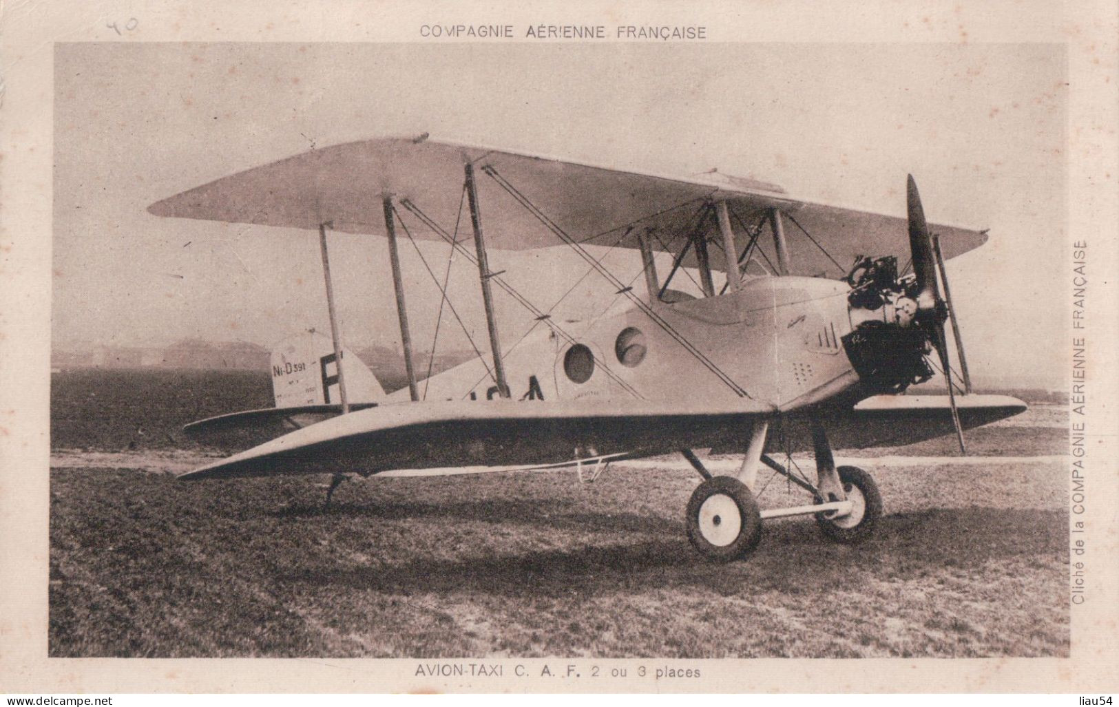 AVION-TAXI C.A.F. COMPAGNIE AERIENNE FRANCAISE - 1946-....: Ere Moderne