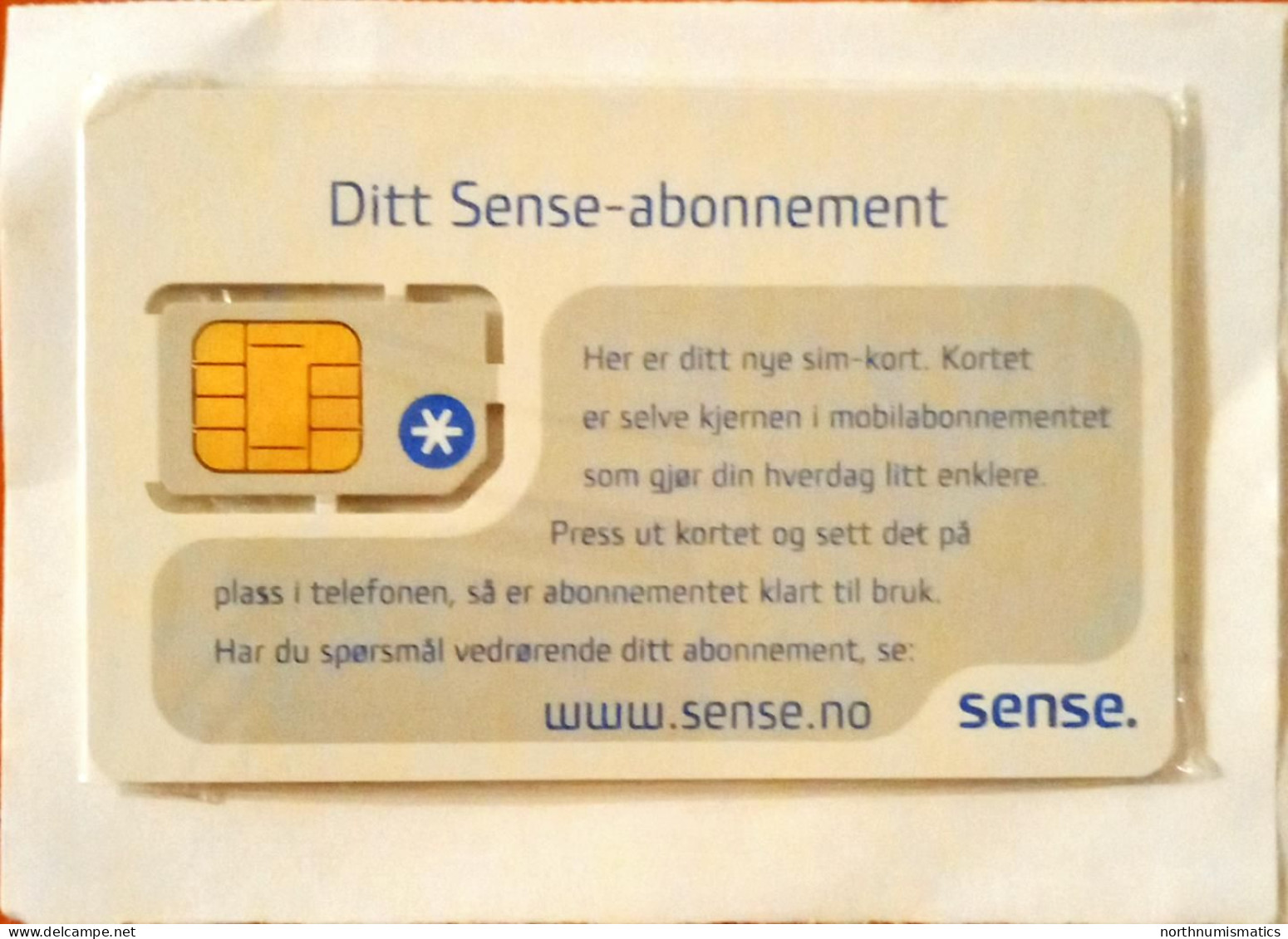 Sense Gsm Original Pochette Chip Sim Card - Sammlungen