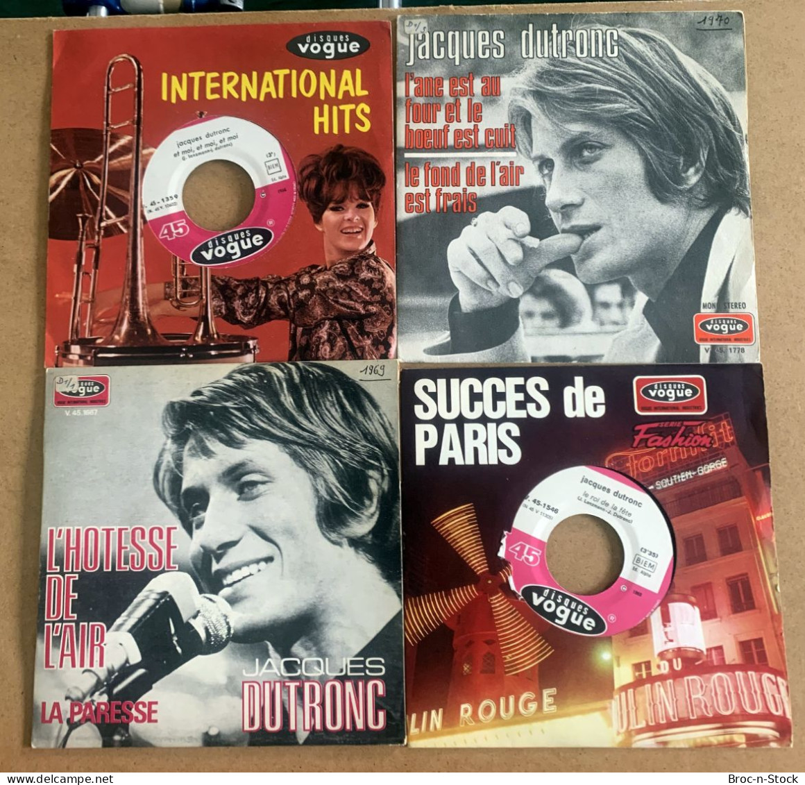 Disque Vinyle 45T Jukebox - Jacques DUTRONC ‎– Lot De 4 Disques - Disco & Pop