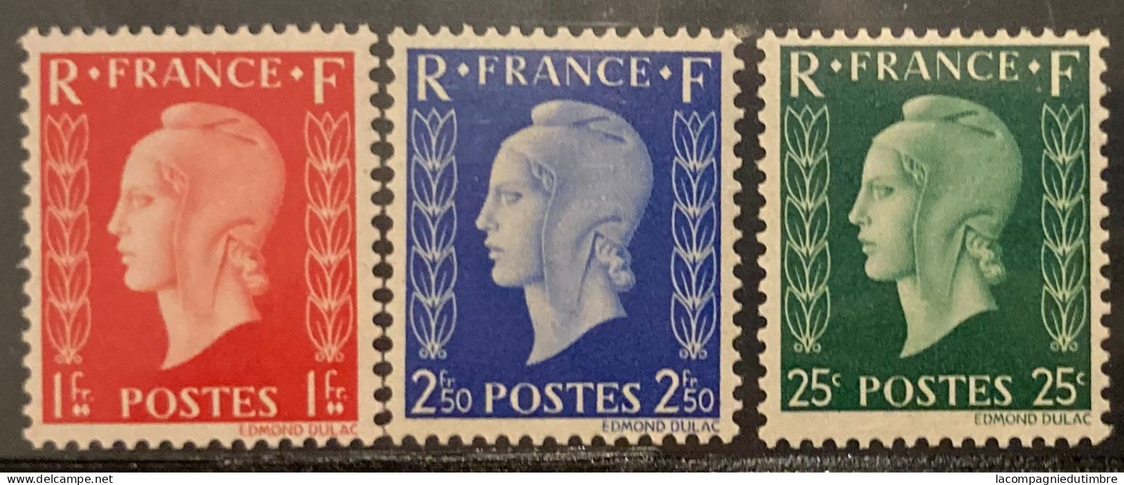 France Série Dulac Non émise YT N° 701A/701C Neufs ** MNH. TB - Unused Stamps