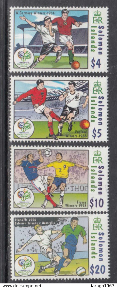 2006 Solomon Islands World Cup Football  Complete Set Of 4 MNH - Islas Salomón (1978-...)