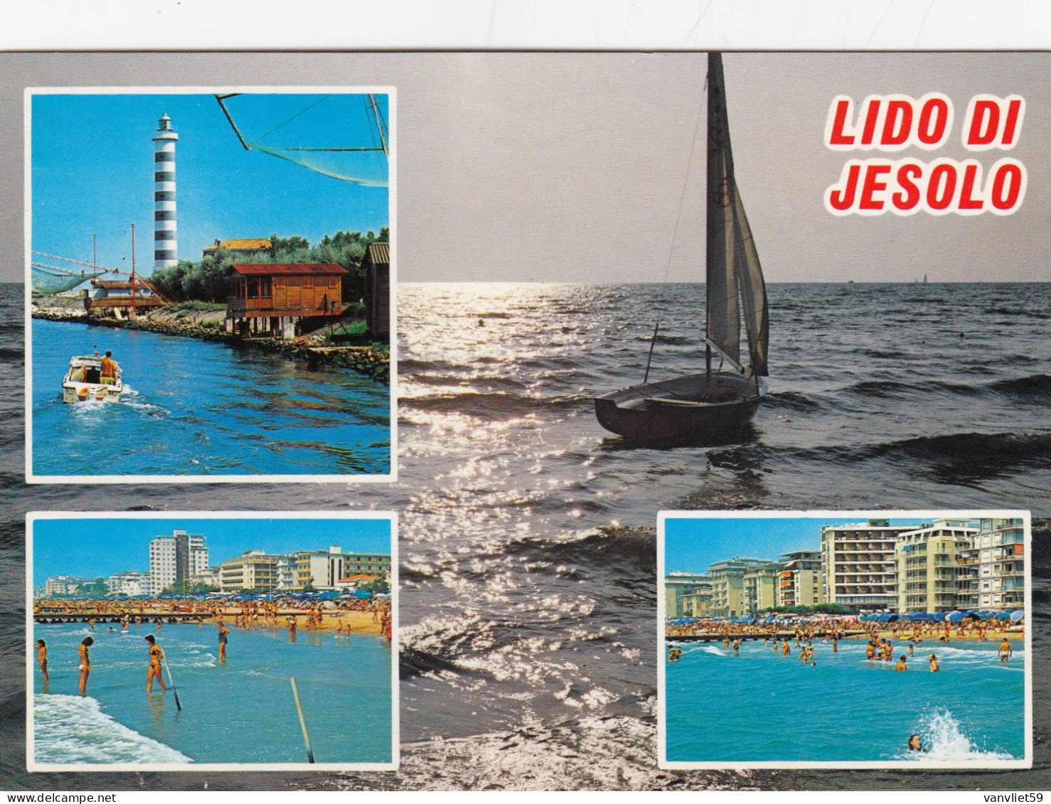 JESOLO-LIDO DI JESOLO-VENEZIA-2 CARTOLINE VERA FOTOGRAFIA-MULTIVEDUTE-UNA VIAGGIATA NEL 1968 - Venezia (Venice)