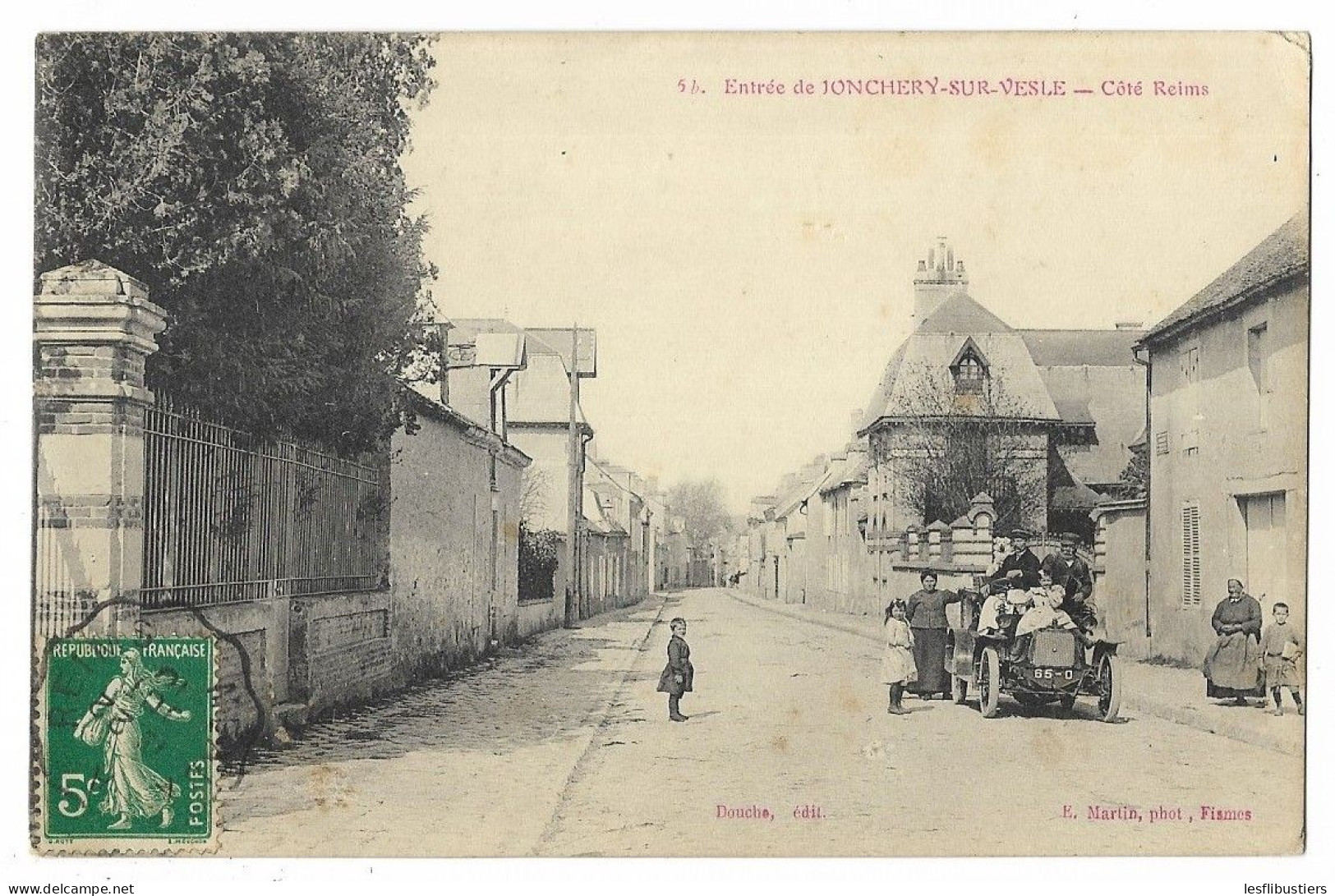 CPA 51 Entrée De JONCHERY-SUR-VESLE - Côté REIMS - Jonchery-sur-Vesle