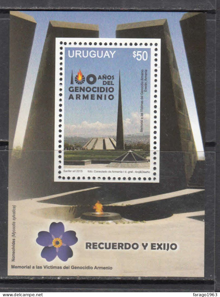 2015 Uruguay Armenian Genocide Memorial  Souvenir Sheet MNH - Uruguay