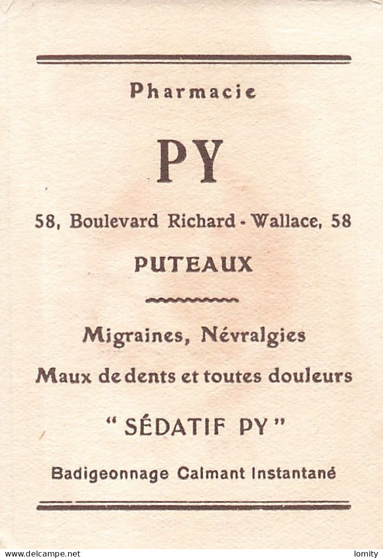 & Petite Carte Parfumée Parfum ARYS FOX-TROT Avec Pub Publicité Pharmacie Py à Puteaux Dimensions 4.8x7.1cm - Anciennes (jusque 1960)