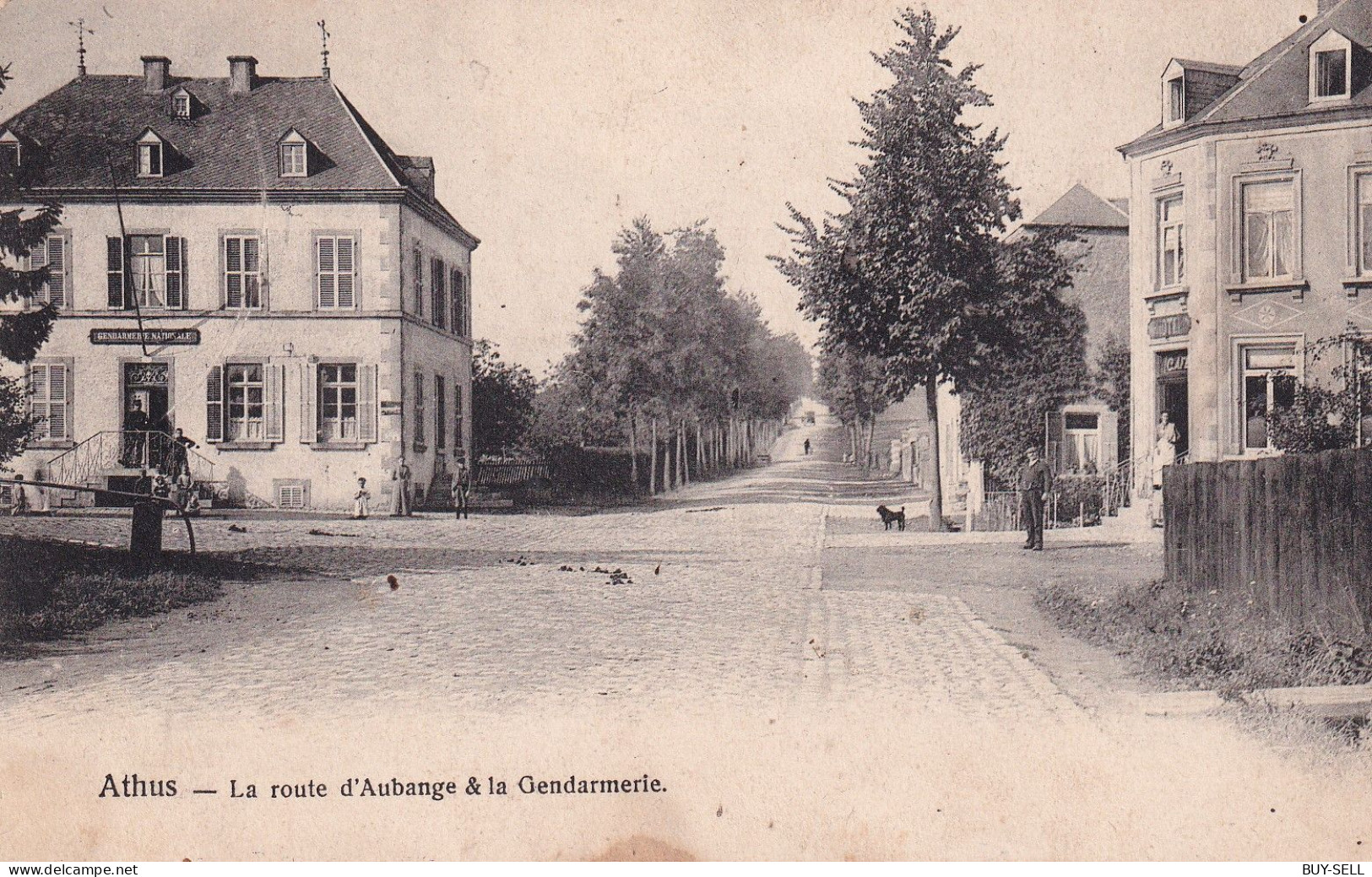 BELGIQUE - ATHUS - La Route D'Aubange & La Gendarmerie - - Aubange