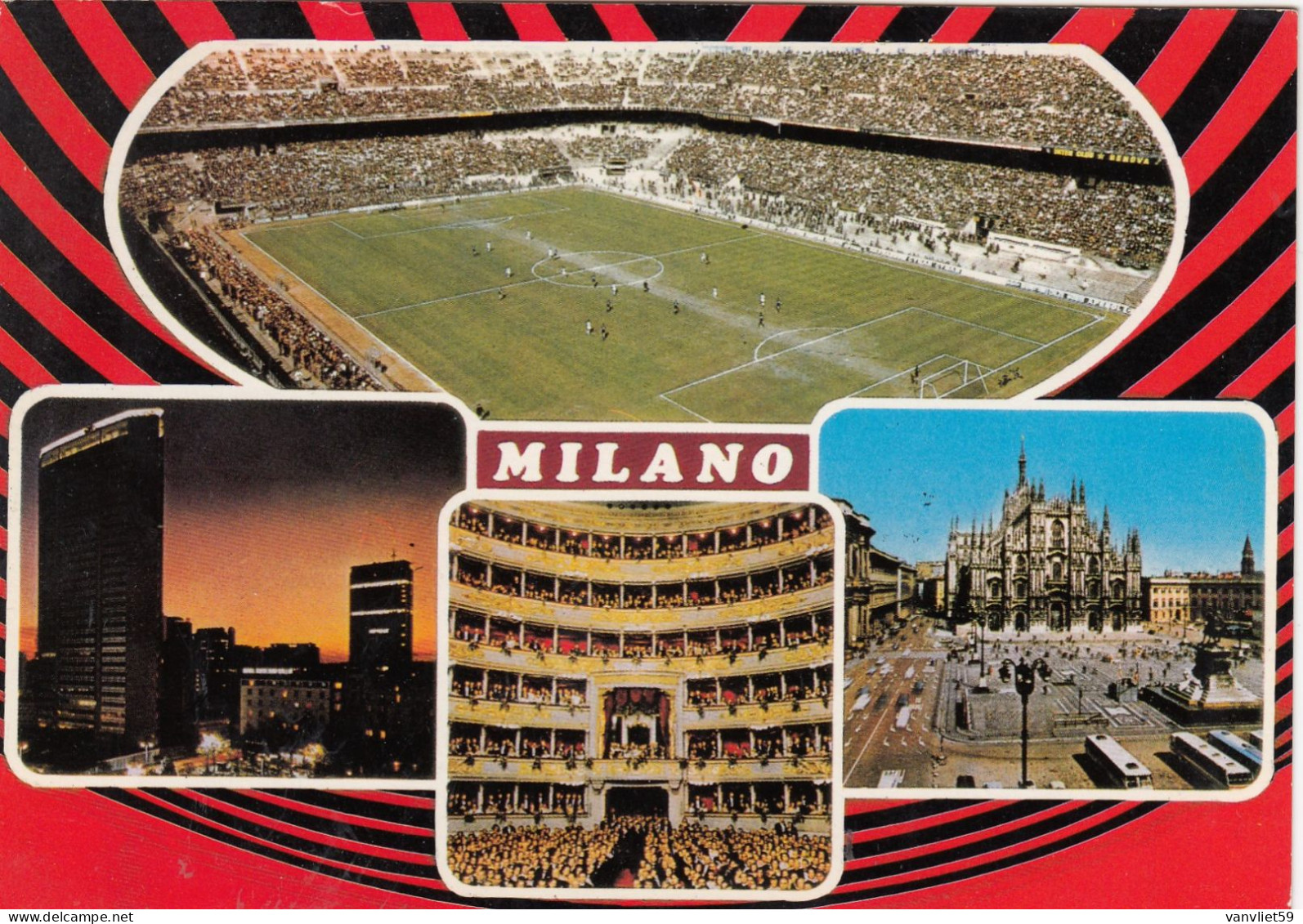 STADIO-STADE-STADIUM-ESTADIO-CAMPO SPORTIVO-SOCCER-FOOTBALL- 3 CARTOLINE MILANO-TORINO- VERA FOTO-2 VIAGGIATE 1968-1996 - Soccer