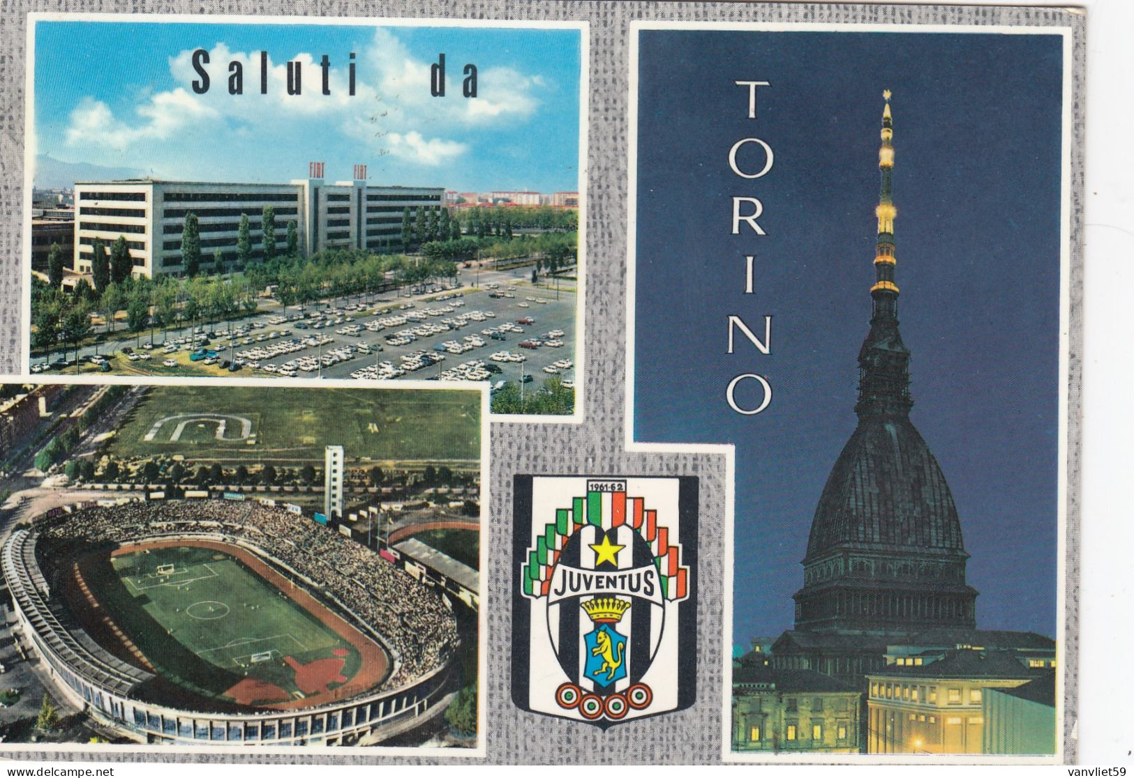 STADIO-STADE-STADIUM-ESTADIO-CAMPO SPORTIVO-SOCCER-FOOTBALL- 3 CARTOLINE MILANO-TORINO- VERA FOTO-2 VIAGGIATE 1968-1996 - Football