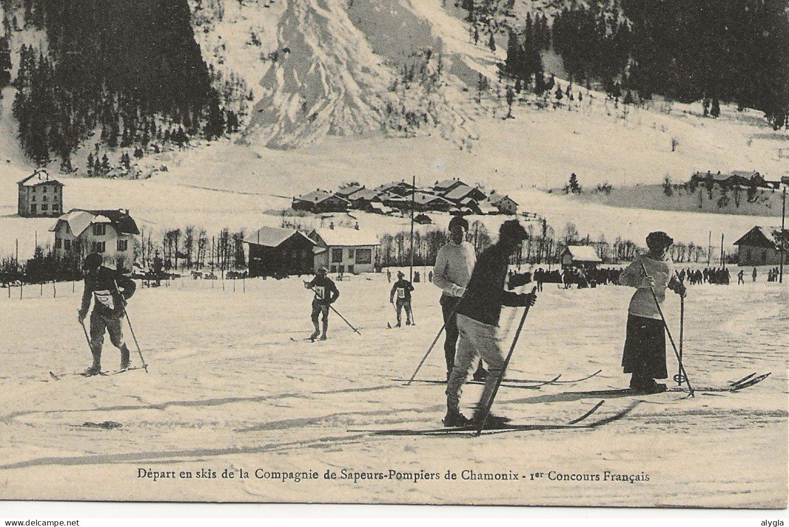 74 - CHAMONIX - Sapeurs Pompiers à Skis - 1er Concours Français - CPA Adolphe COUTTET - Chamonix-Mont-Blanc