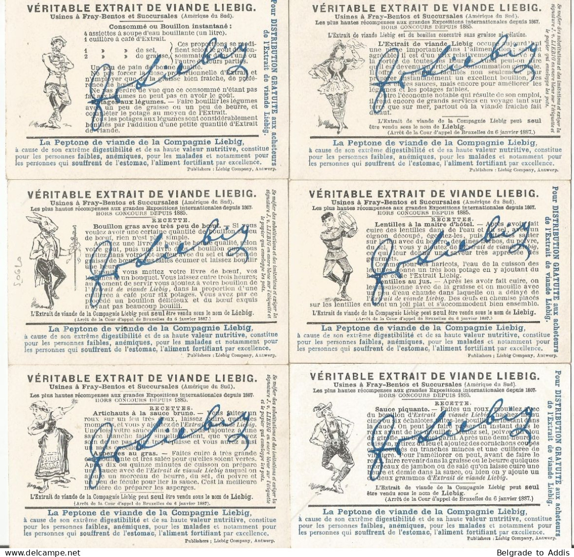 Chromo Liebig Série Compl. De 6 Chromos S_0620 Danses Nationales 1900 - Liebig