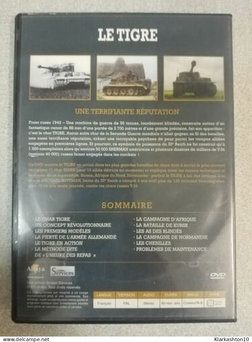 Chars De Combat Rn DVD : Le Tigre (Seconde Guerre Mondiale) - Sonstige & Ohne Zuordnung