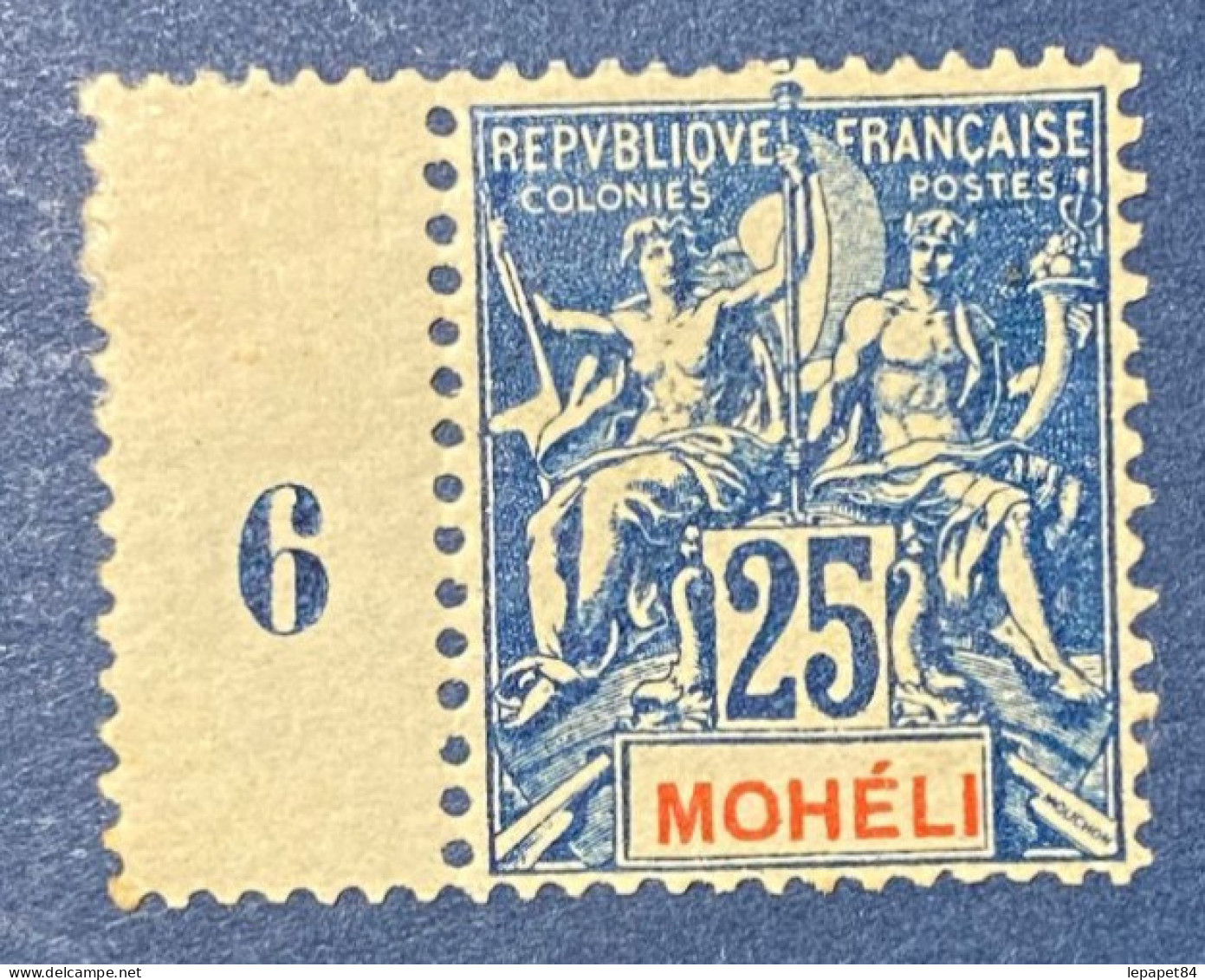 Mohéli YT N°7 Neuf* Avec Chiffre Millésime - Ungebraucht