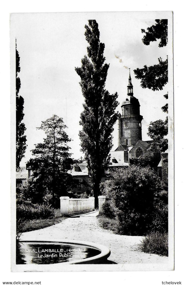 (22). Lamballe. 1 Cp. (13) 7 Eglise Notre Dame.1958 Pli Central+ & (14) 1765 Jardin Public - Lamballe