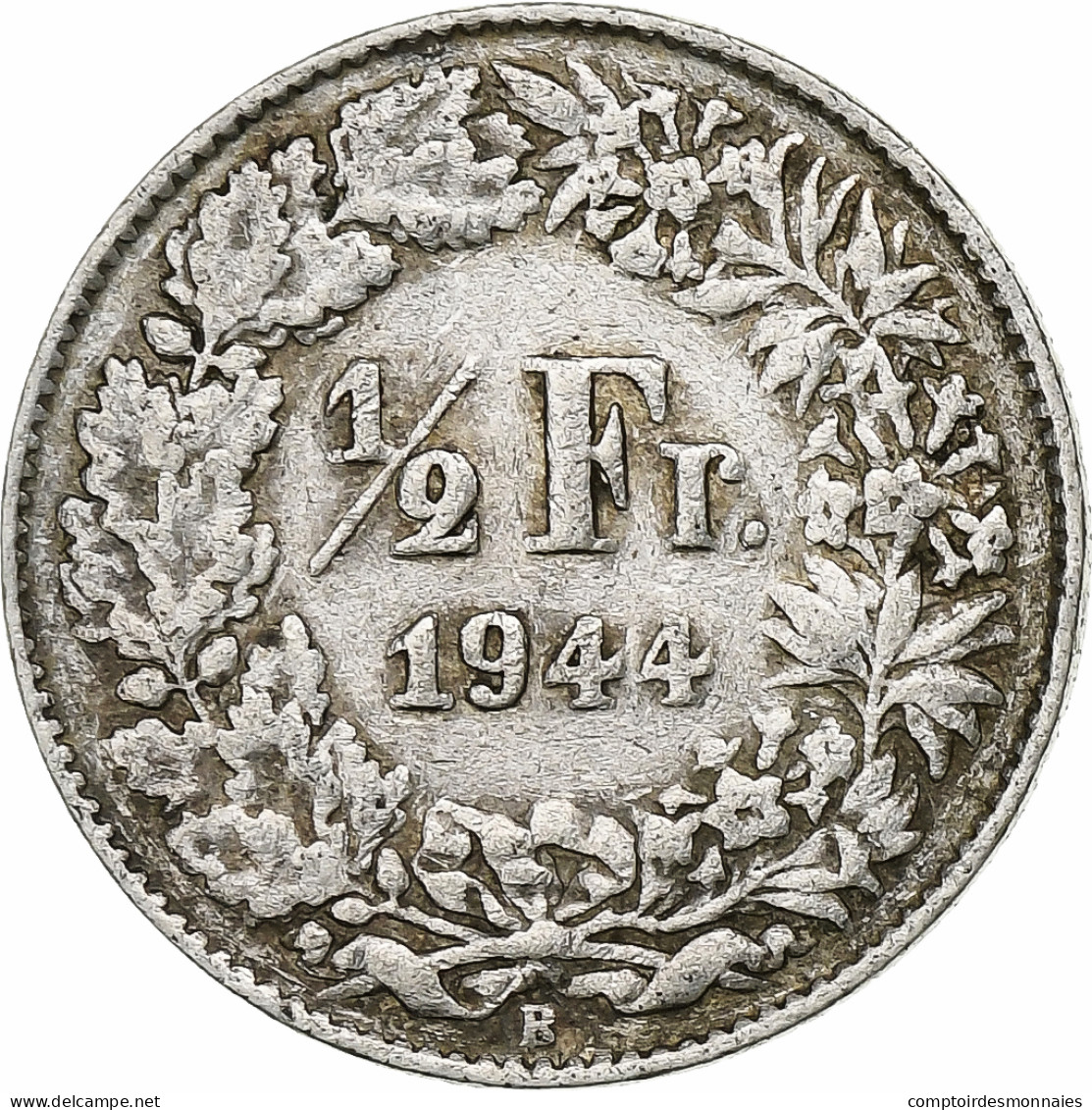 Suisse, 1/2 Franc, 1944, Bern, Argent, TTB, KM:23 - Otros & Sin Clasificación