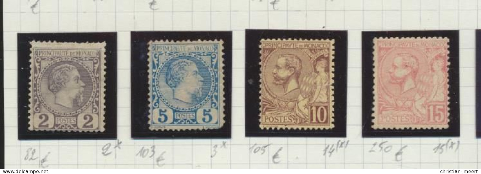 Monaco  4 Timbres MHX/(MH) - Neufs