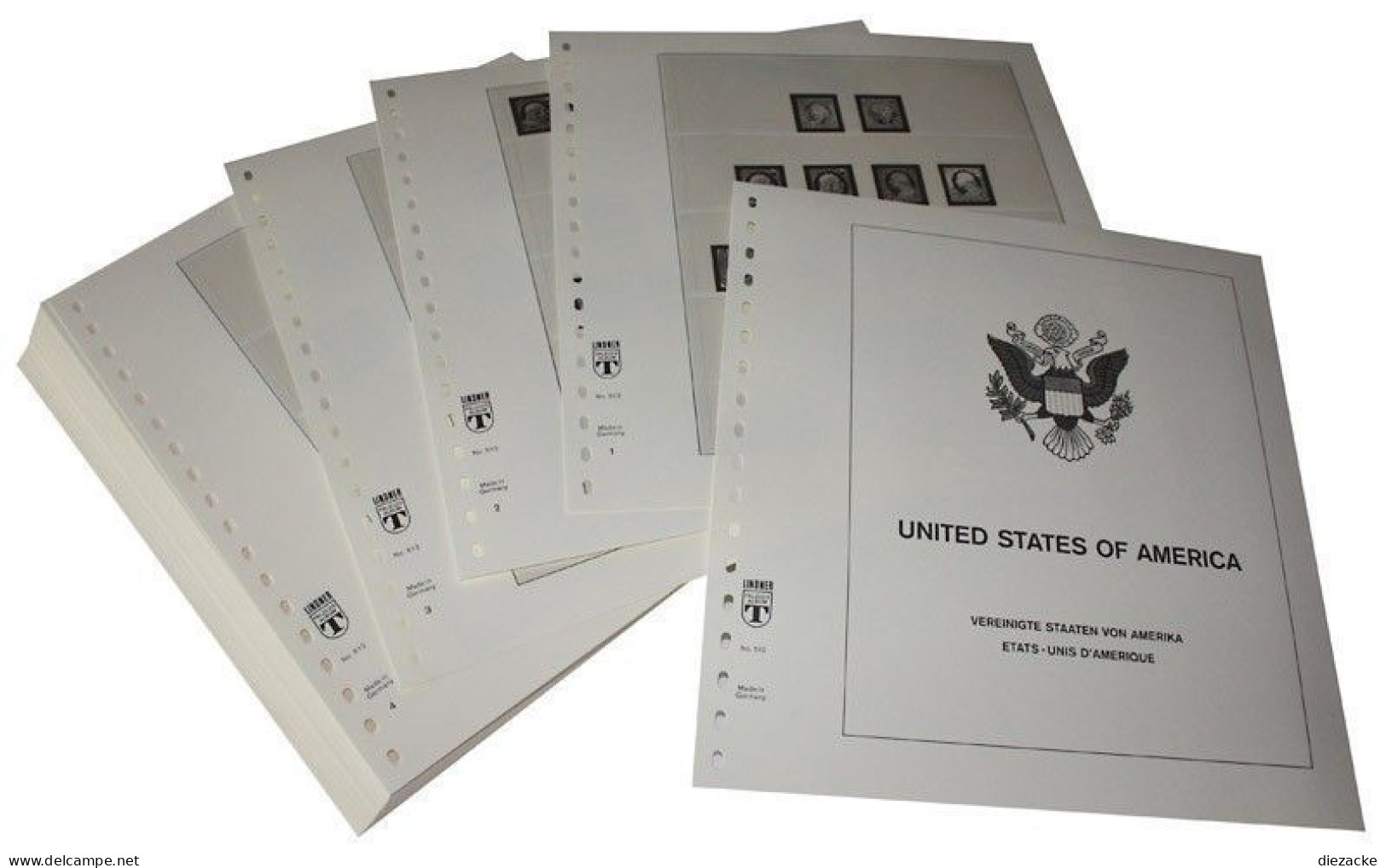Lindner-T USA Frei-,Gedenk-und Luftpostmarken 1990-1994 Vordrucke 512-90 Neuware ( - Vordruckblätter
