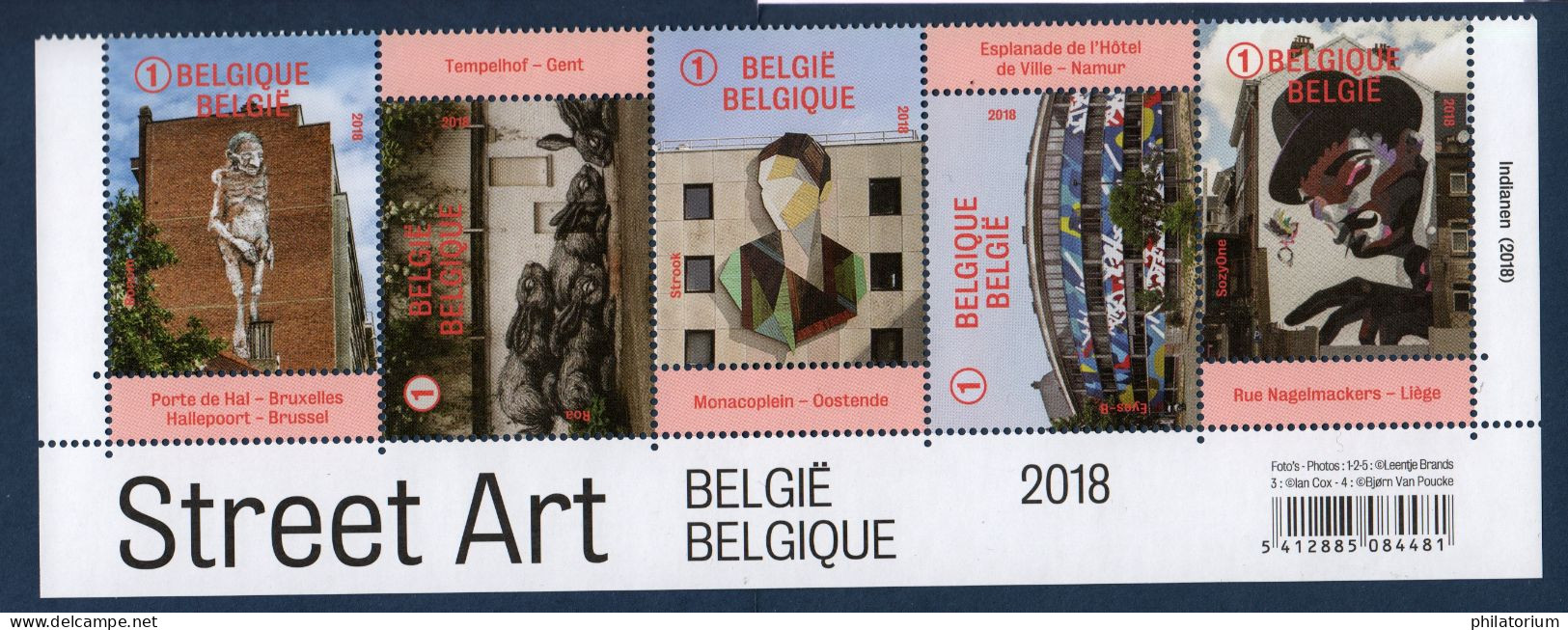 Belgique, België, **, Yv 4749 à 4753, Mi 4816 à 4820, Bel 4770 à 4774, Street Art, - Nuevos