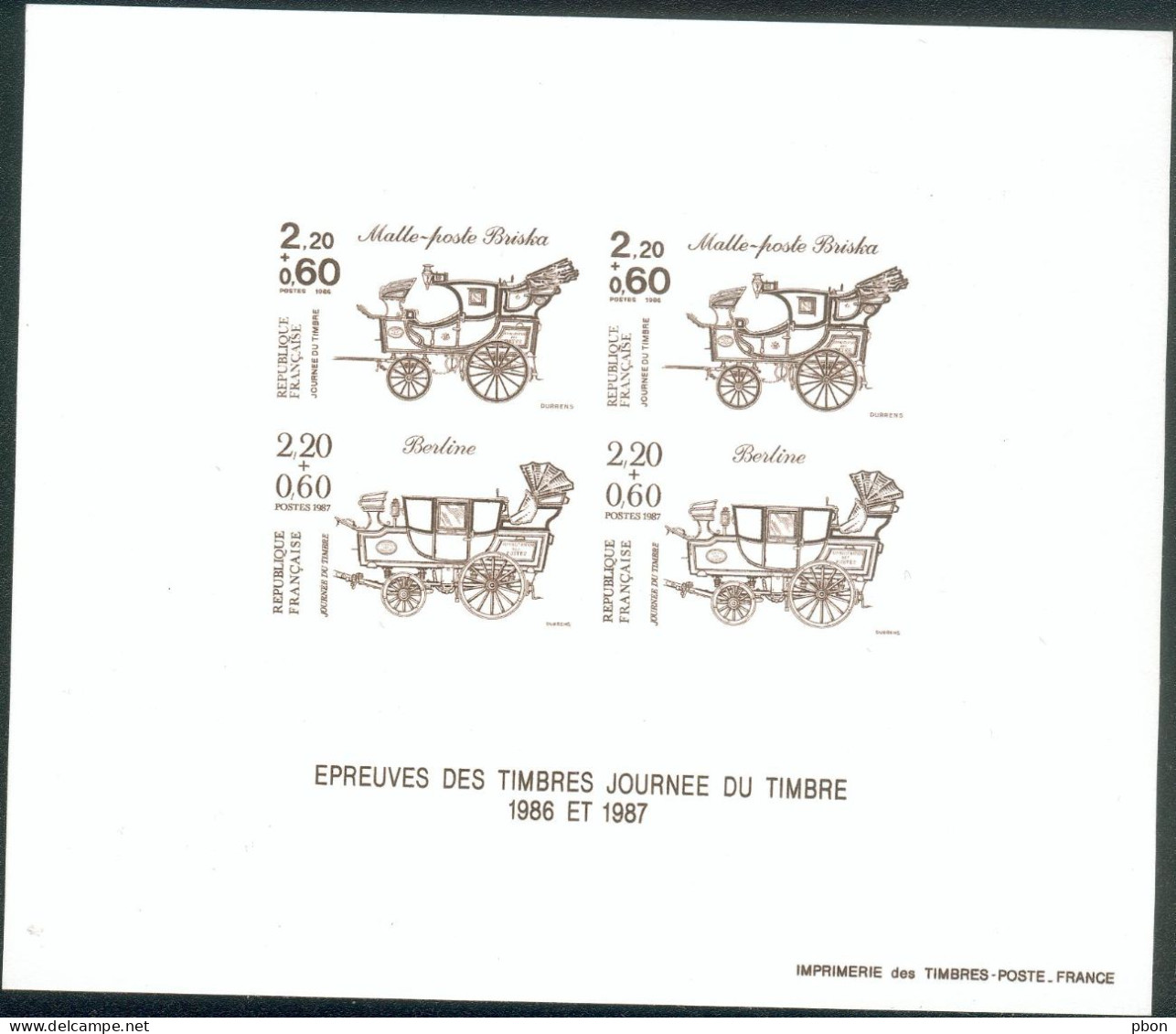 Lot 375 France N°2410/68 JT 1986/7 Epreuve - Unused Stamps