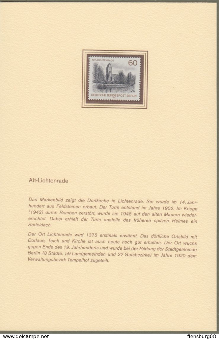 Berlin: minister booklet - Ministerbuch - Ministerheft Mi.-Nr. 529-636 ** : " Berliner Ansichten 1980 "