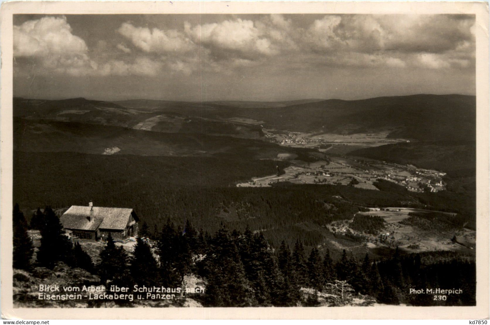 Blick über Arber über Schutzhaus Nach Eisenstein-Lackaberg U. Panzer - Regen