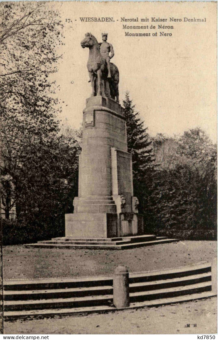 Wiesbaden, Nerotal Mit Kaiser Nero-Denkmal - Wiesbaden