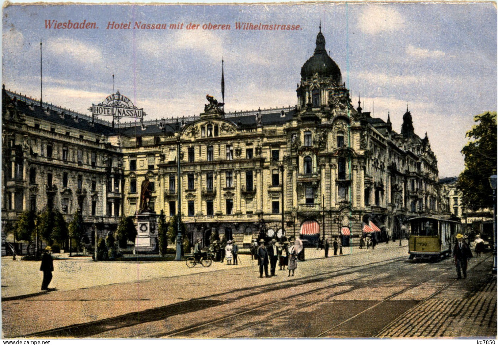 Wiesbaden, Hotel Nassau Mit Der Oberen Wilhelmstrasse - Wiesbaden