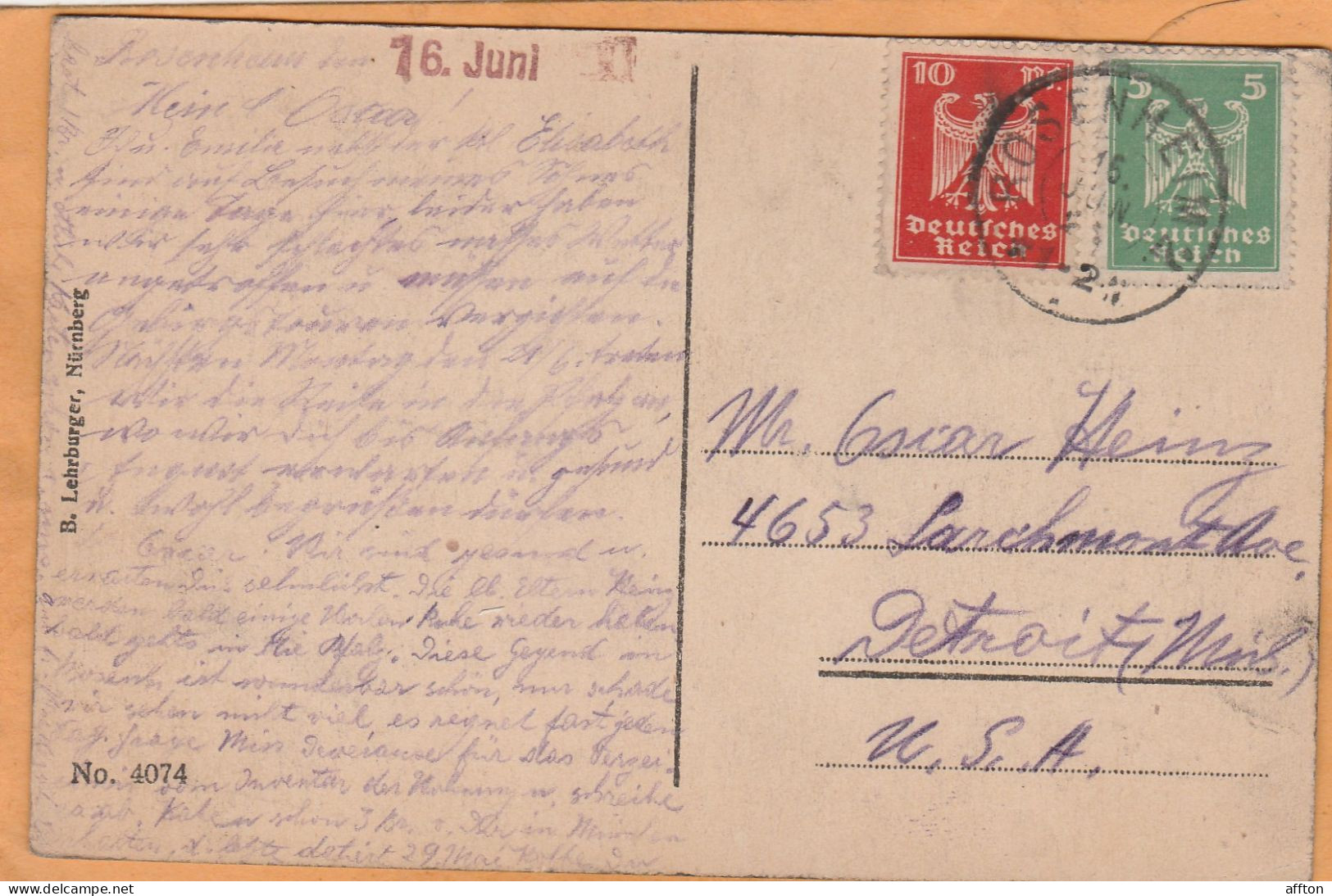 Rosenheim Germany 1925 Postcard - Rosenheim