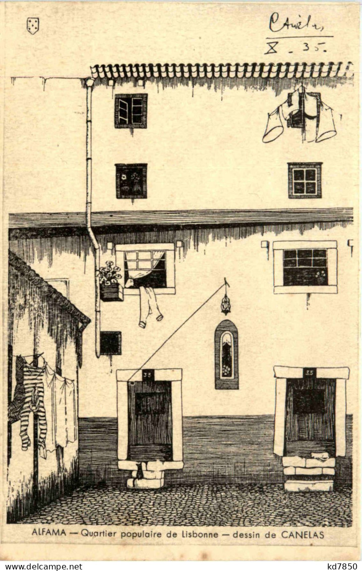 Alfama - Lisboa - Dessin De Canelas - Lisboa