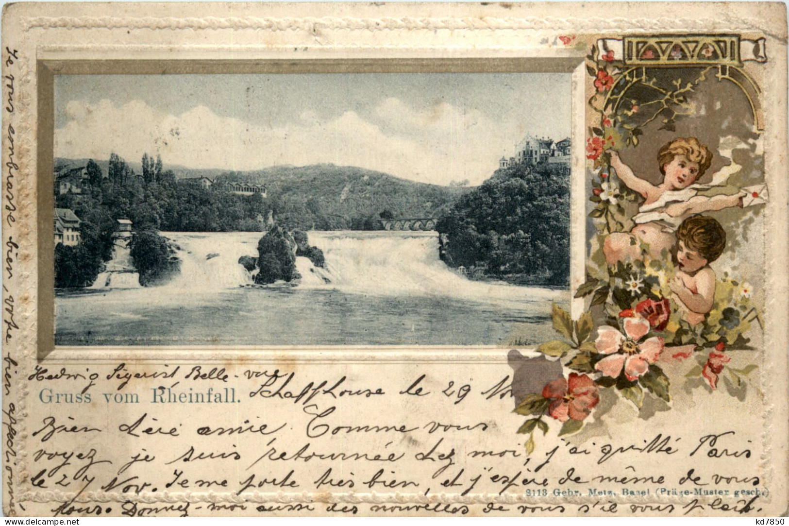 Schaffhausen - Gruss Vom Rheinfall - Litho - Neuhausen Am Rheinfall