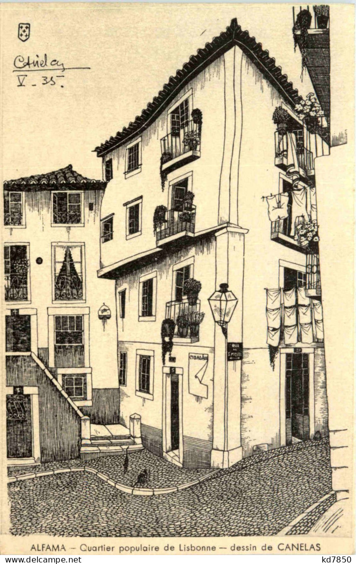 Alfama - Lisboa - Dessin De Canelas - Lisboa