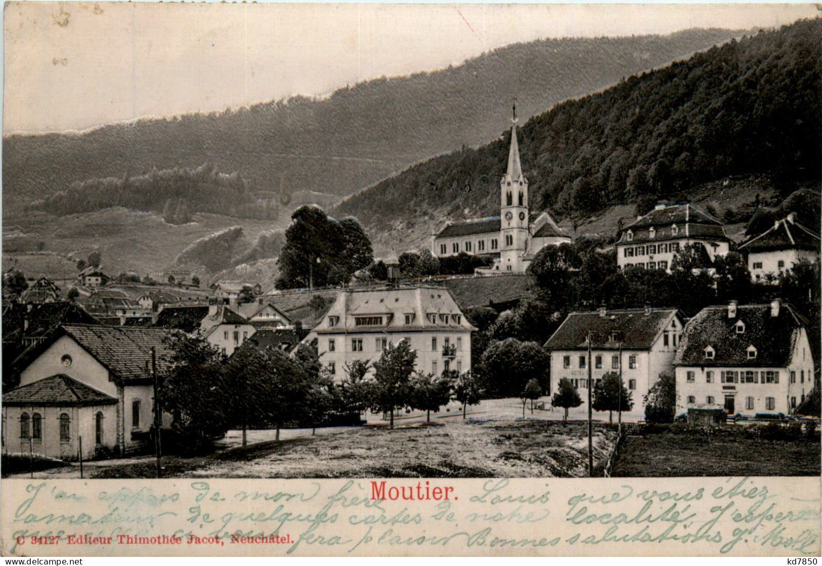 Moutier - Prägekarte - Moutier