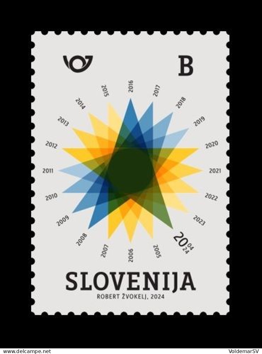 Slovenia 2024 Mih. 1625 Slovenia’s Membership Of The European Union MNH ** - Eslovenia