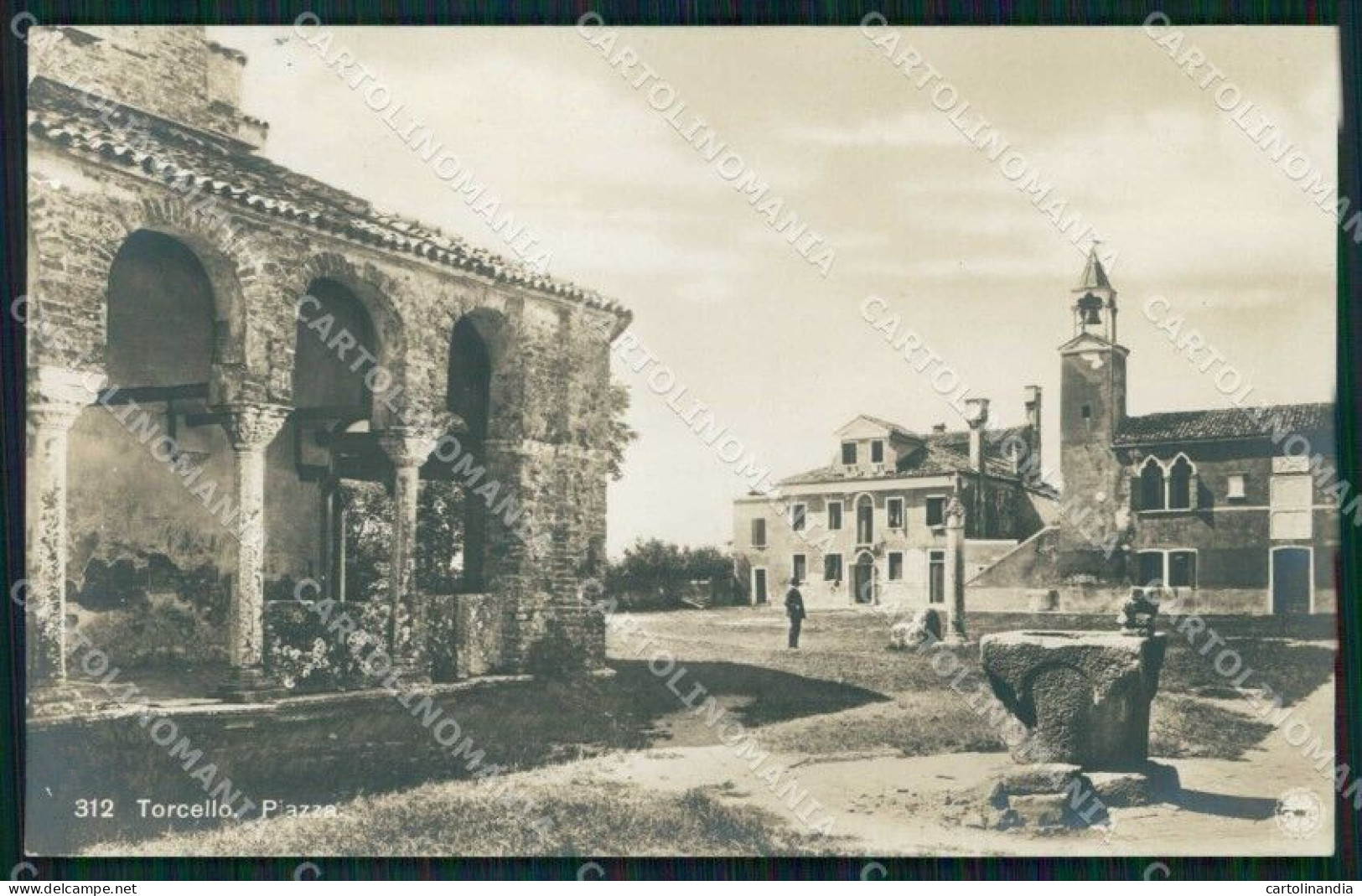 Venezia Torcello Piazza NPG Foto Cartolina RT7670 - Venezia